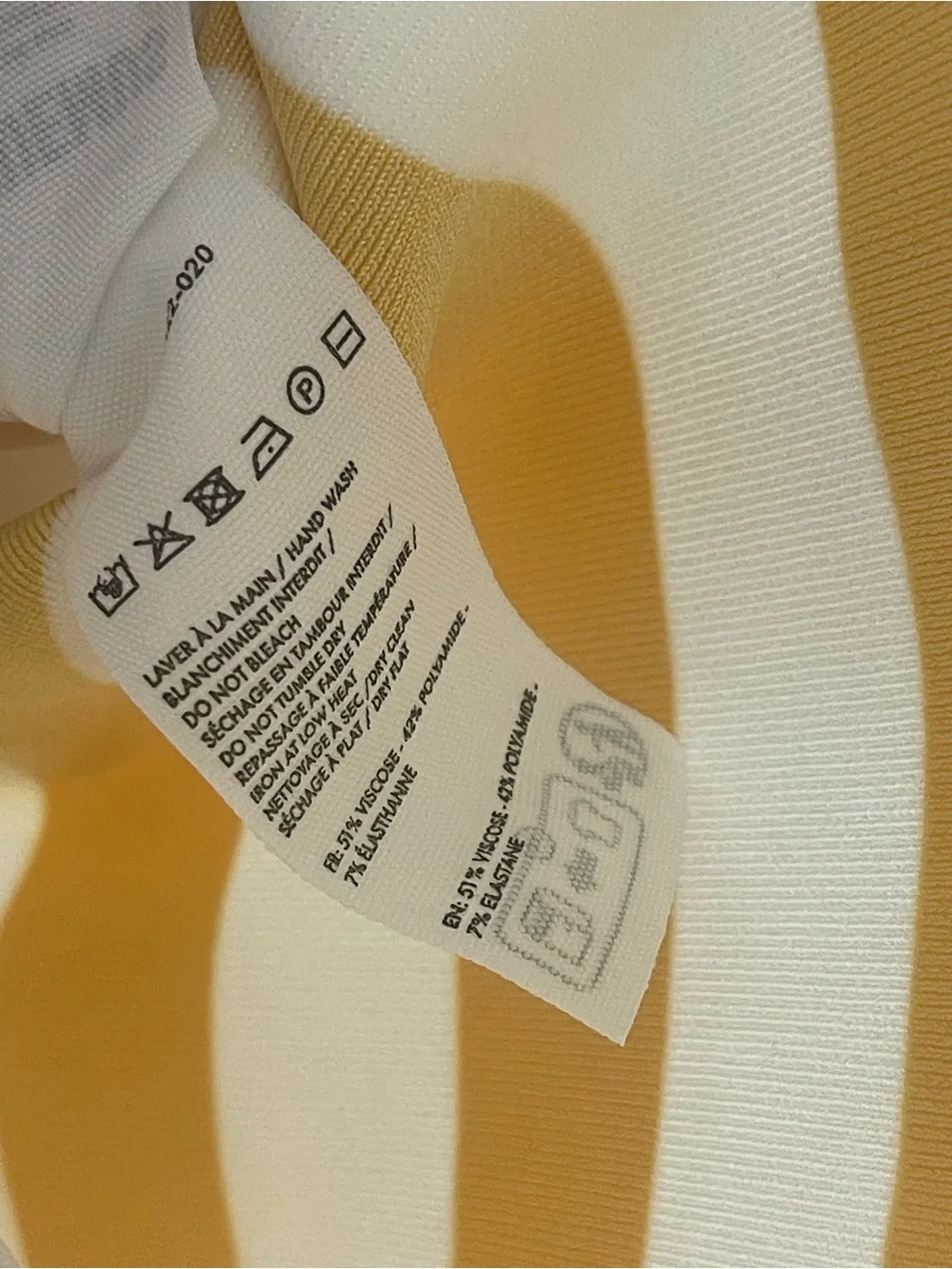 Jacquemus Shoulder bag Hobo ‘Le Sac Marcel ’ - White Yellow Stripe Viscose NWT
